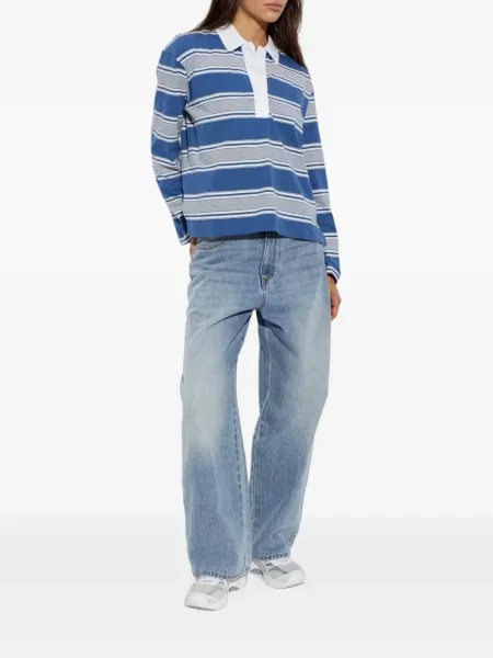 Lung tricou polo Rag & Bone albastru