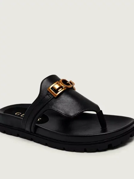 GUESS Flip-flops FARRON auriu negru
