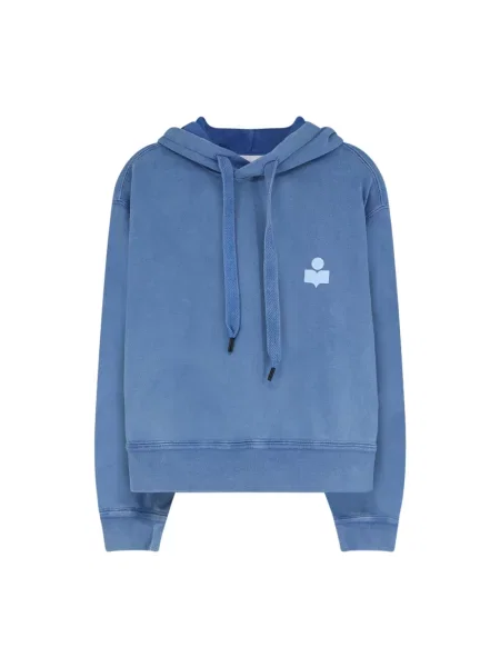 Bluza z kapturem Marant Etoile z kapturem niebieska