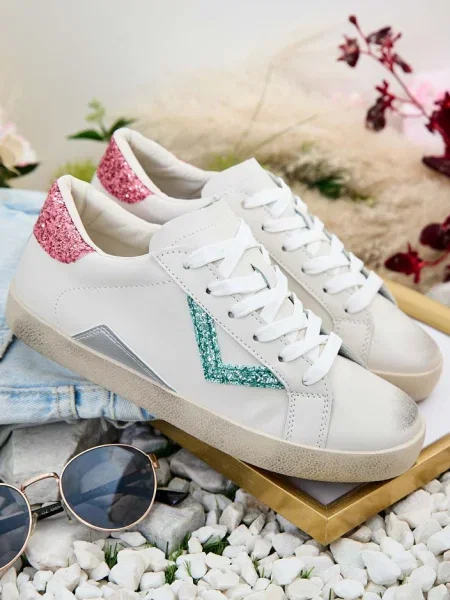 Sneakerși Resti cu model floral cu imagine roz