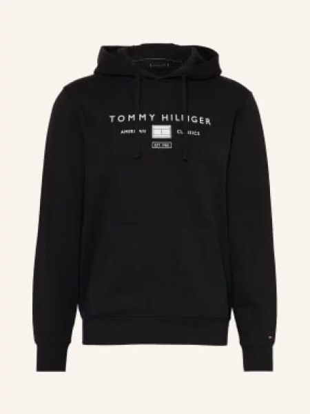 Tommy Hilfiger Mikina S Kapucí černá