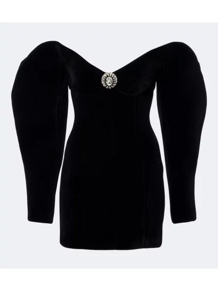 Rochie David Koma de catifea negru