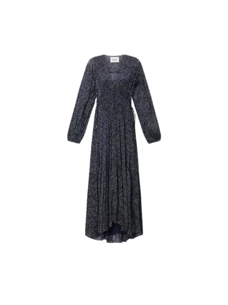 Maksi sukienka maxi Marant Etoile garniturowa czarna