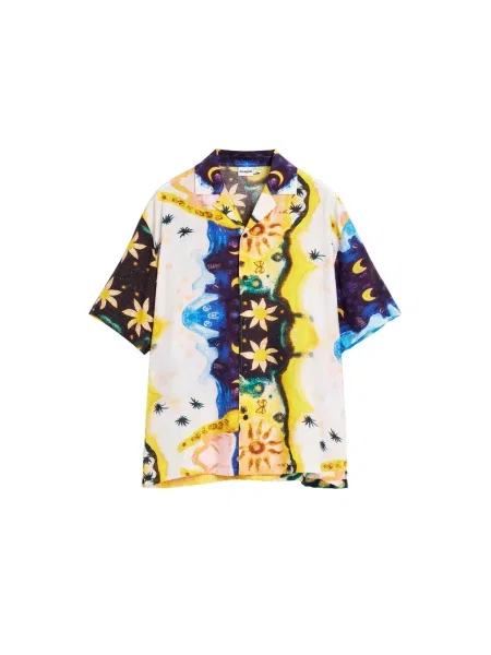 Desigual Cămașă Cosmos albastru noapte / galben lămâie alb