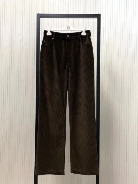 Pantaloni Loewe de catifea cord maro