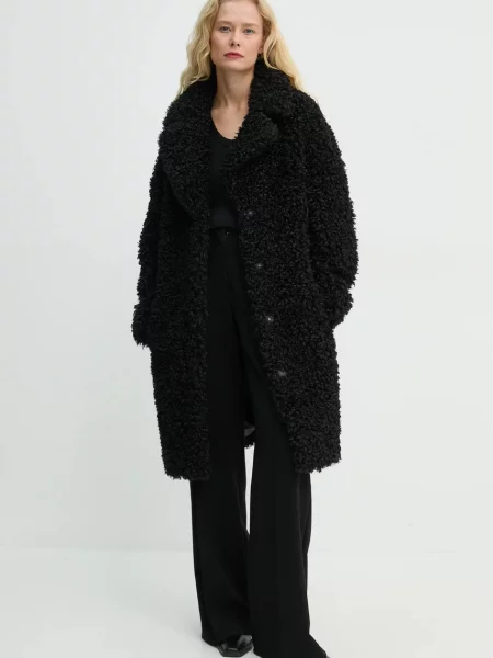 Stand Studio palton Camille Cocoon Coat femei de tranzitie oversize negru