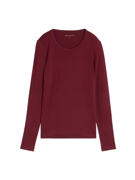 TOM TAILOR Tricou vin roșu