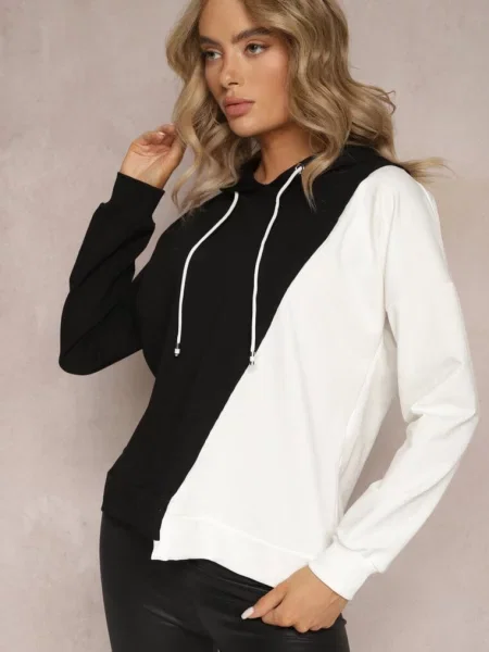 Bluza z Kapturem i Ściągaczami Ardente czarna