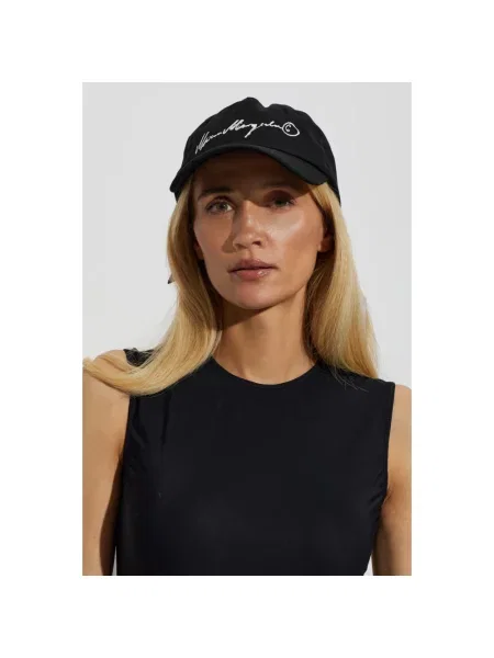 Czapka z daszkiem Mm6 Maison Margiela czarna