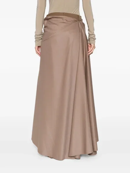 Pantaloni Marbell drapate maro