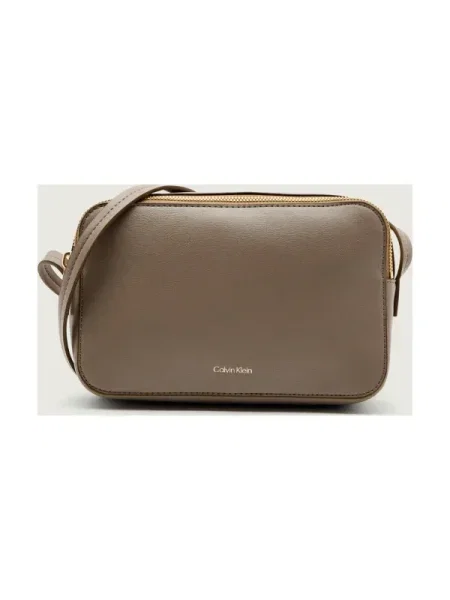 Geantă Calvin Klein Foil Logo Elongated Camera Bag bej