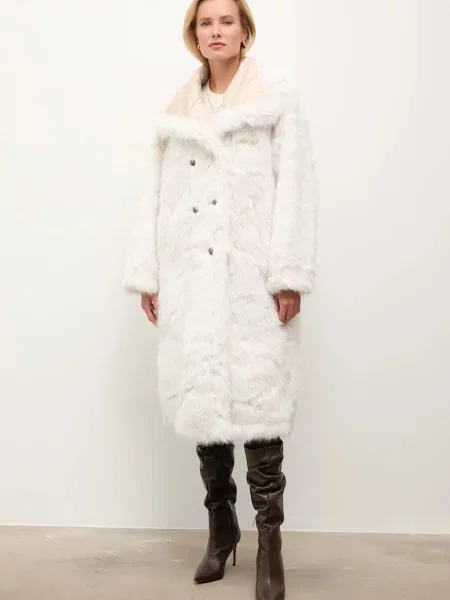 Answear.LAB płaszcz dwustronny beżowy