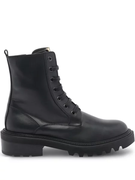 Botine Via Roma 15 cu șireturi din dantelă negru