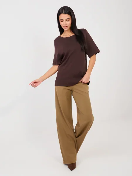 Tricou Rue Paris scurt maro