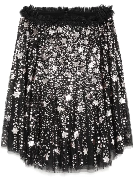 Mała mały sukienka mini Needle & Thread garniturowa czarna