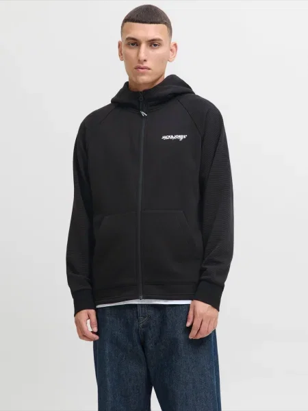 JACK & JONES Hanorac JJTHATCHER' negru