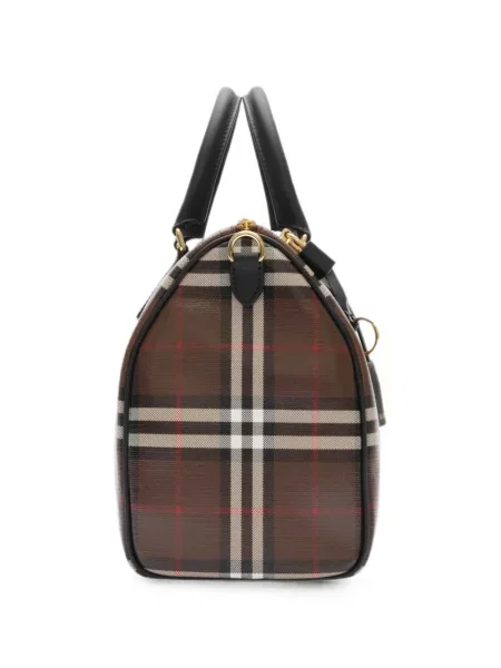 Geantă Burberry în carouri maro