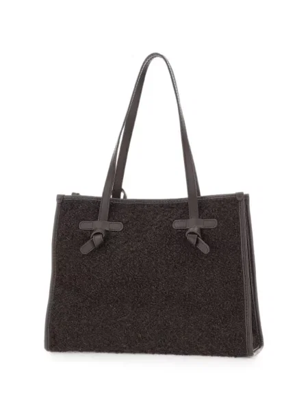 Bouclé geantă shopper Marcella Club maro