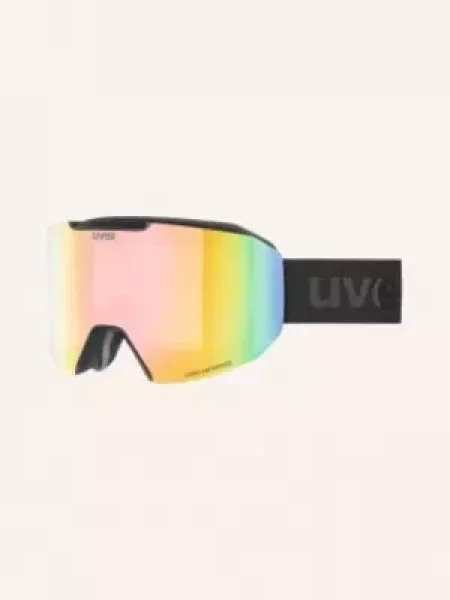 Lyžařské brýle UVEX Evidnt Attract V + case black matt/mirror rainbow clear černé