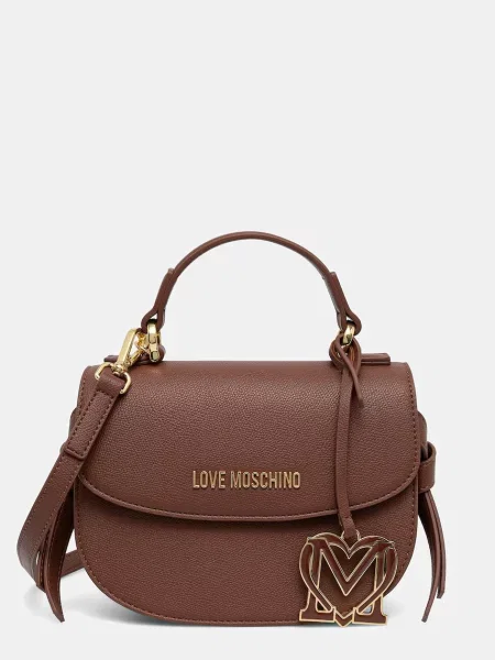 Love Moschino geantă crossbody pentru femei cu imitație de piele maro