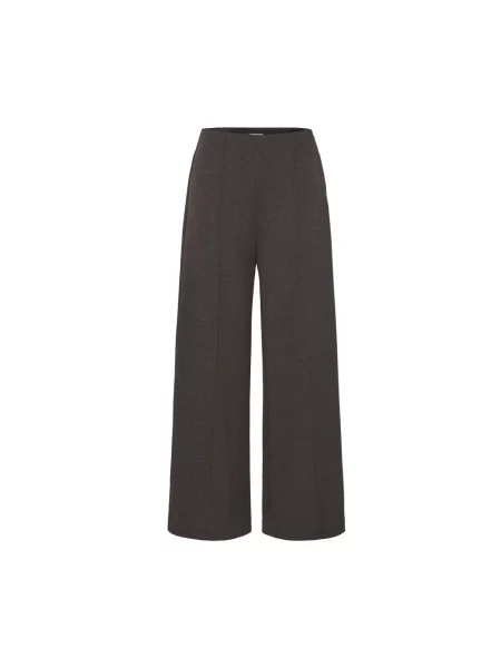 Spodnie Ichi w jodełkę brązowe