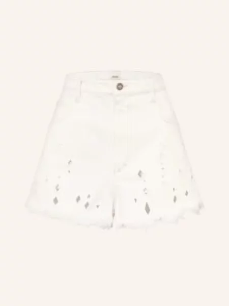 Isabel Marant Džínové Šortky Aecia white bílé
