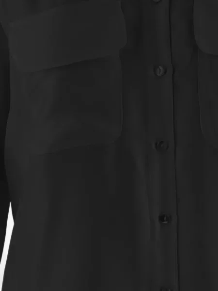 Cămașă Her Shirt de mătase negru