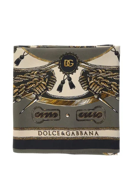 Fular Dolce & Gabbana de mătase cu imagine gri