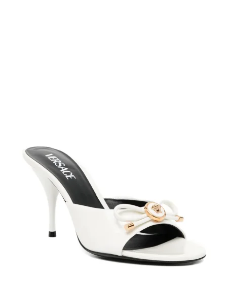 Sandale Versace cu model floral alb