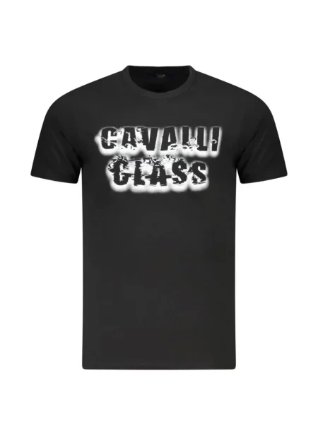 Tricou Cavalli Class cu imagine negru