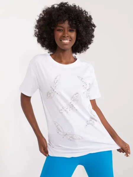 Tricou Fashionhunters alb