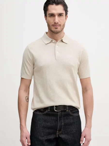 Barbour tricou polo cu in Muston bej