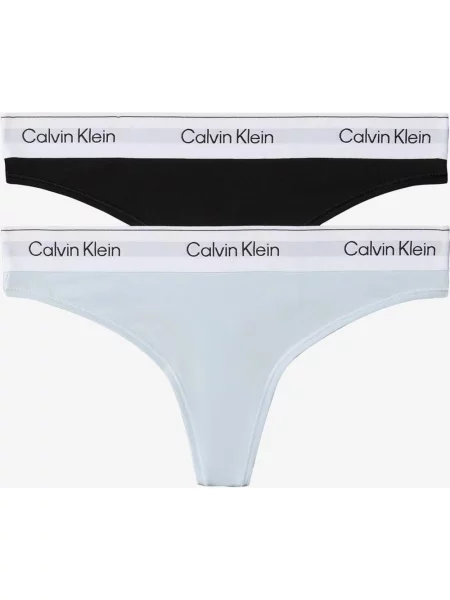 Stringi Calvin Klein Icon Cotton Modal 2 sztuki czarny XS biały