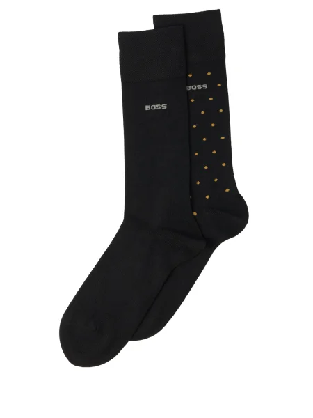 BOSS Nogavice rumena / črna bela