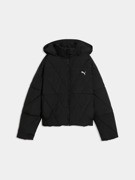 Демісезонна куртка PUMA Quilted Puffer Jacket W комбінований верх чорний