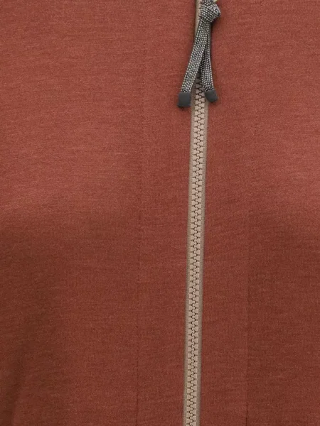 Bluza z kapturem Brunello Cucinelli brązowa