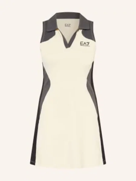 Emporio Armani Tenisové Šaty Tennis Pro krémová / tmavě šedá černá