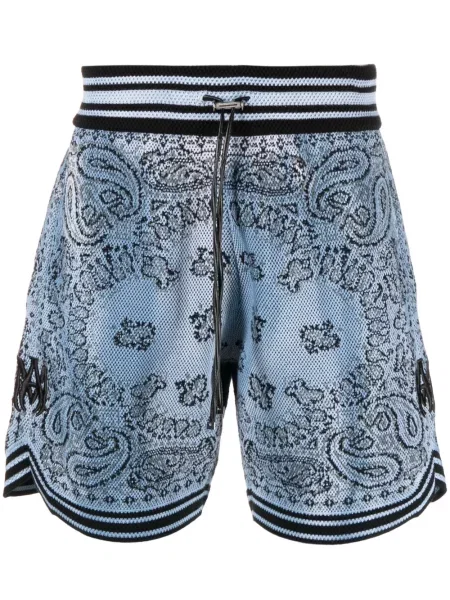 Pantaloni scurți Amiri cu broderie cu model paisley