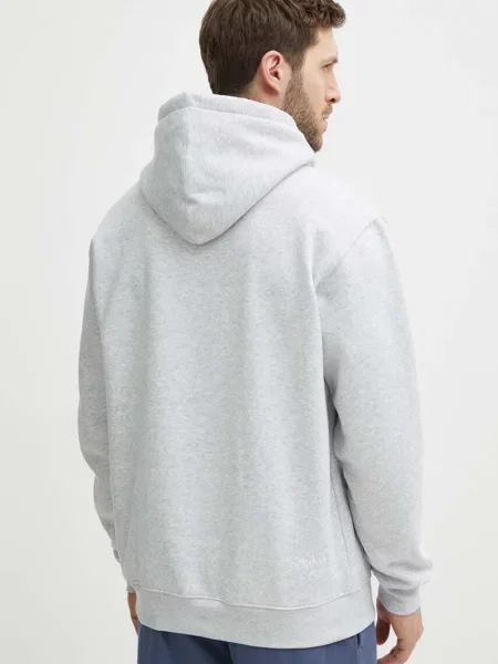 Mikina adidas Originals s kapucí s potiskem šedá