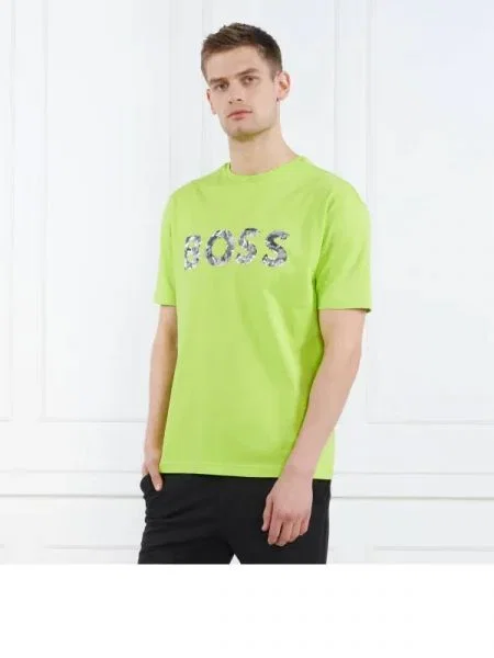 BOSS GREEN Póló LOTUS 01 | Relaxed fit zöld