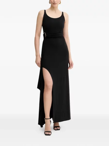 Rochie maxi Hervé Léger cu cataramă de costum negru