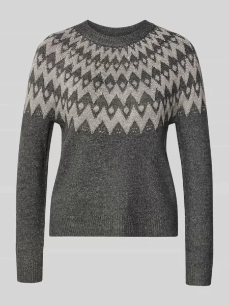 Sweter z dzianiny o kroju regular fit ze wzorem norweskim model ‘FRY’ Only