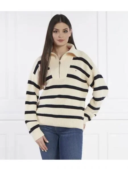 Tommy Hilfiger Pulover CO CARDI STITCH ZIP SWT