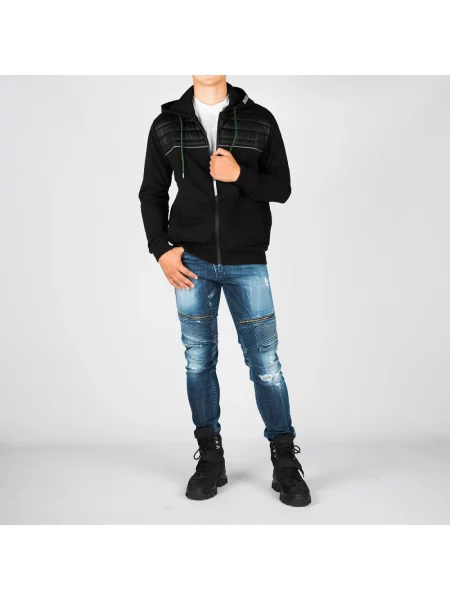 Bluza z kapturem Frankie Morello z kapturem czarna