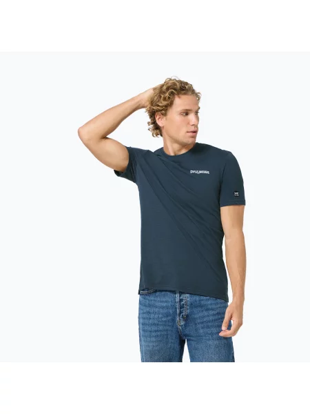 Tricou pentru bărbați super.natural Peak Lovers blueberry/vapor grey gri