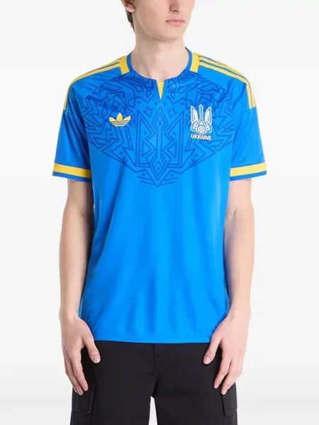 Cămașă Adidas din jerseu albastru