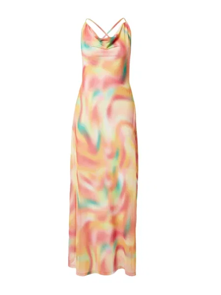 VIERVIER Rochie Elaine / portocaliu / roz galben