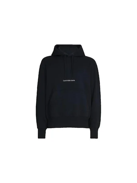 Mikina s kapucňou Calvin Klein Jeans s kapucňou čierna