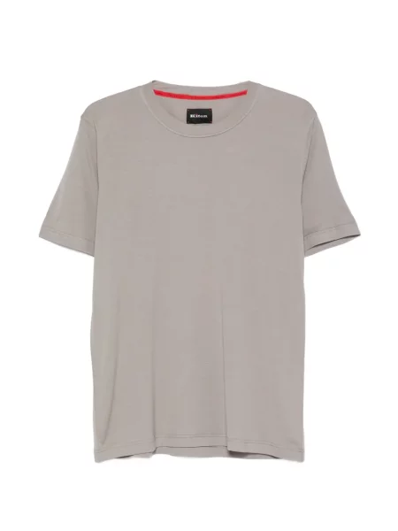 Scurt tricou Kiton cu decolteu rotund gri