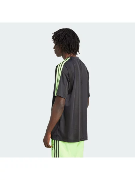 Tričko adidas Adicolor Jacquard Jersey Black / Signal Green S černé